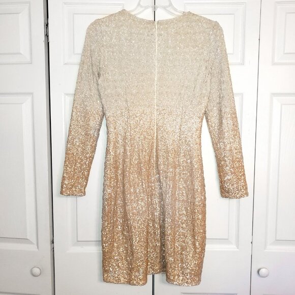 Badgley Mischka Sequin Ombre Party Dress - Picture 4 of 8